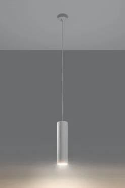 Sollux Hängelampe Keramik Weiß Ø 7,5 cm schmal bemalbar GU10