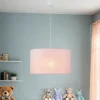 TK Lighting Hängelampe Kinder Baby Rosa Ø 40 cm rund Stoffschirm*Kinder Kinderzimmerlampen|Kinderlampen