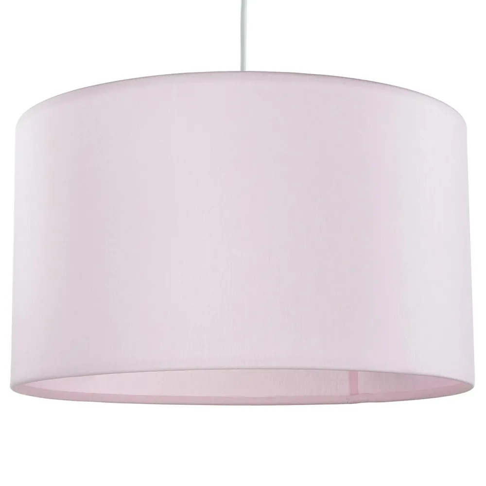 TK Lighting Hängelampe Kinder Baby Rosa Ø 40 cm rund Stoffschirm*Kinder Kinderzimmerlampen|Kinderlampen