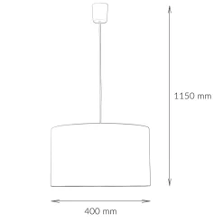 TK Lighting Hängelampe Kinder Baby Rosa Ø 40 cm rund Stoffschirm*Kinder Kinderzimmerlampen|Kinderlampen