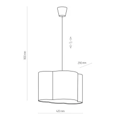 Sale TK Lighting Hängelampe Kinder Metall Stoff E27 Weiß Blau
