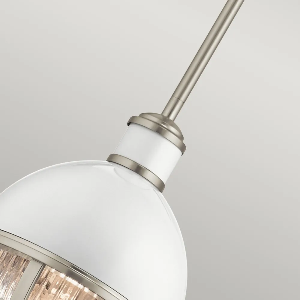 Discount Elstead Hängelampe klein Ø 20,4 cm rund H: max. 135,9 cm Metall Glas