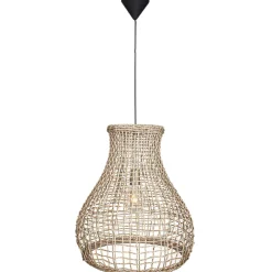 By Rydéns Hängelampe Korb Boho 49 cm breit E27 aus Seegras Metall* Hängelampen|Wohnzimmerlampen