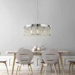 Searchlight Hängelampe Kristall Ø 48 cm H: max. 135 cm verstellbar 7x G9* Hängelampen|Wohnzimmerlampen