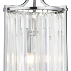 Best Searchlight Hängelampe Kristall Ø 26 cm 2x E14 Glas Metall Jugendstil