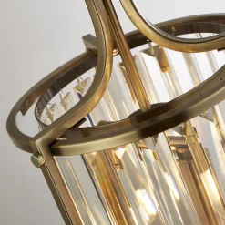 Searchlight Hängelampe Kristall Art Déco Ø 26 cm H: max. 1,5 cm 2x E14* Glaslampen|Rustikale Lampen