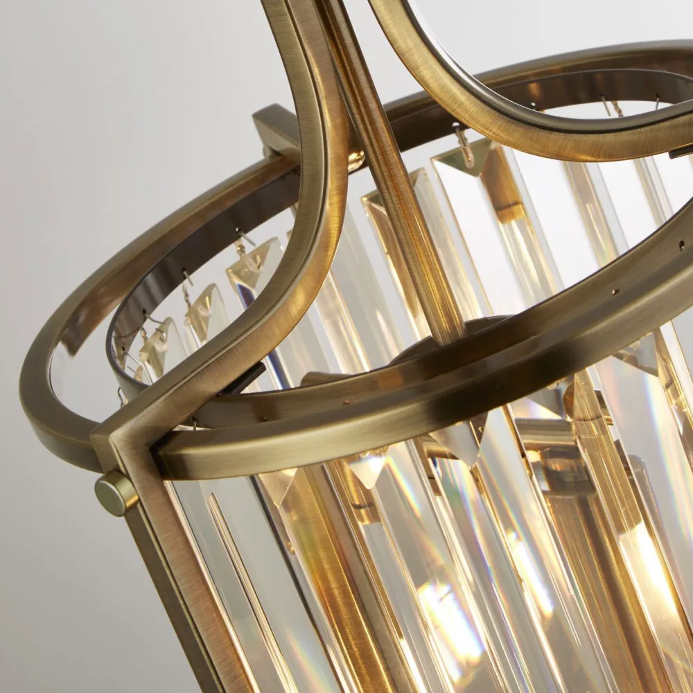 Searchlight Hängelampe Kristall Art Déco Ø 26 cm H: max. 1,5 cm 2x E14* Glaslampen|Rustikale Lampen