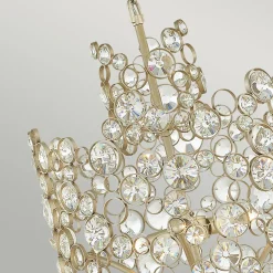 Elstead Hängelampe Kristall Metall in Blattsilber verstellbar* Hängelampen|Wohnzimmerlampen