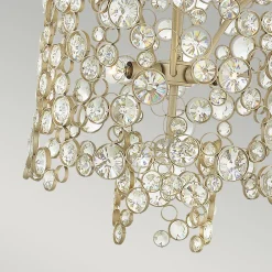 Elstead Hängelampe Kristall Metall in Blattsilber THYMI* Hängelampen|Wohnzimmerlampen