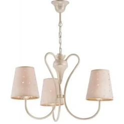 Hot Lamkur Hängelampe Kronleuchter Stoff Esszimmer Landhaus