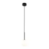 Discount TK Lighting Hängelampe Kugel Ø 12 cm H: max. 160 cm Schwarz Weiß G9 Glas