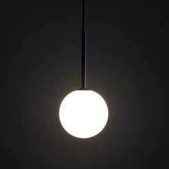 Discount TK Lighting Hängelampe Kugel Ø 12 cm H: max. 160 cm Schwarz Weiß G9 Glas