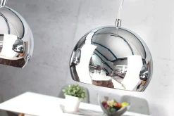 Hot Invicta Interior Hängelampe Kugel Chrom Esszimmer Lampe 3-flammig