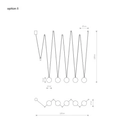 Best Nowodvorski Hängelampe Kugel Schirme 5-flammig G9 Schwarz Weiß verstellbar