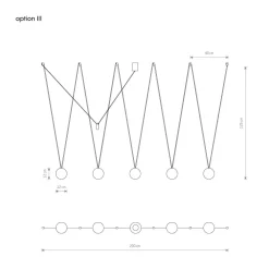 Best Nowodvorski Hängelampe Kugel Schirme 5-flammig G9 Schwarz Weiß verstellbar
