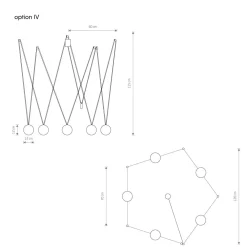 Best Nowodvorski Hängelampe Kugel Schirme 5-flammig G9 Schwarz Weiß verstellbar