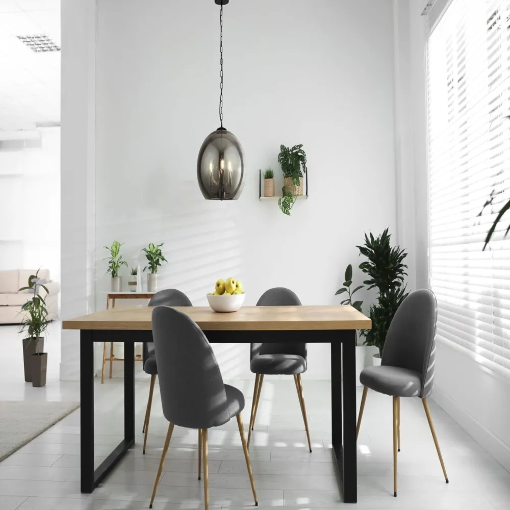 Searchlight Hängelampe Kugelschirm Schwarz Rauchgrau E14 D: 35 cm* Hängelampen|Esszimmer Lampen