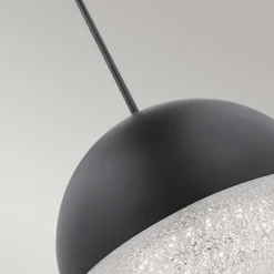 Online Elstead Hängelampe LED rund D: 20 cm Kugelschirm Schwarz