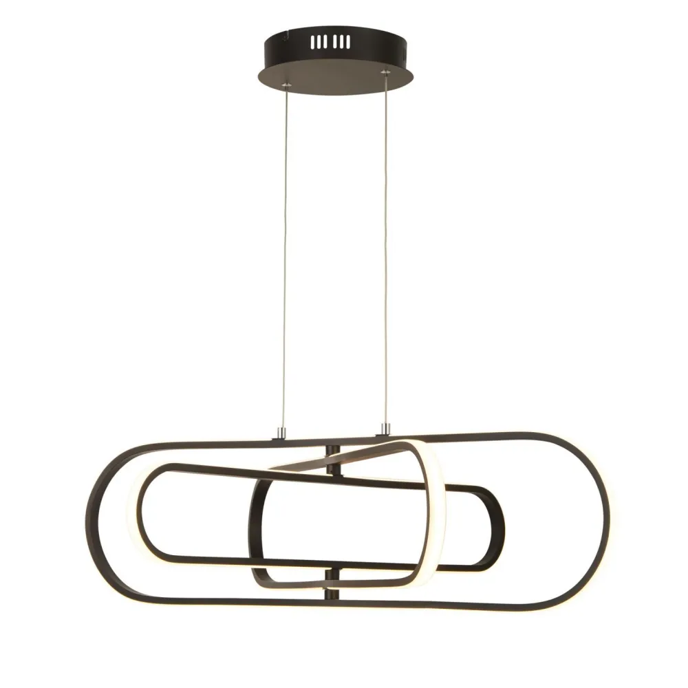 Searchlight Hängelampe LED Schwarz einstellbare Lichtfarbe B: 80 cm* Hängelampen|Led Lampen