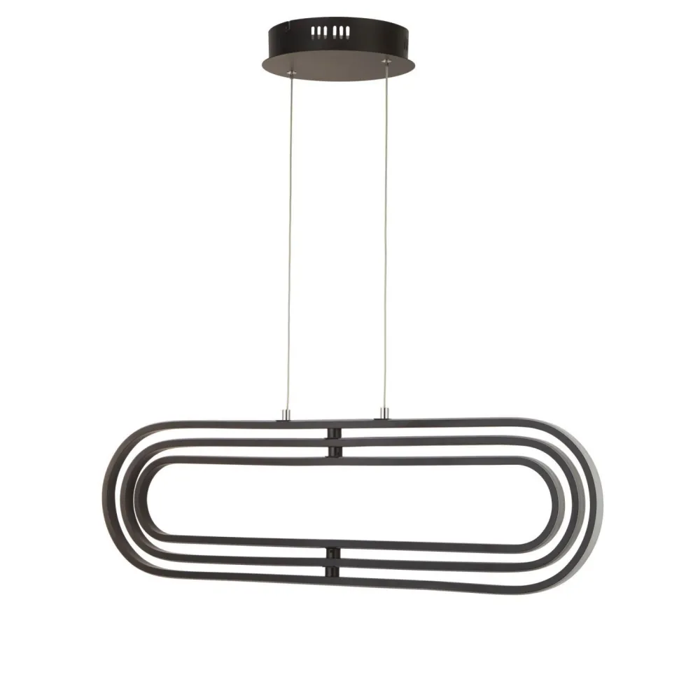 Searchlight Hängelampe LED Schwarz einstellbare Lichtfarbe B: 80 cm* Hängelampen|Led Lampen