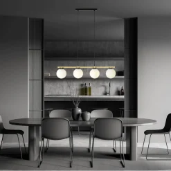 Sale Emibig Hängelampe länglich Kugelschirm verstellbar 4x E14