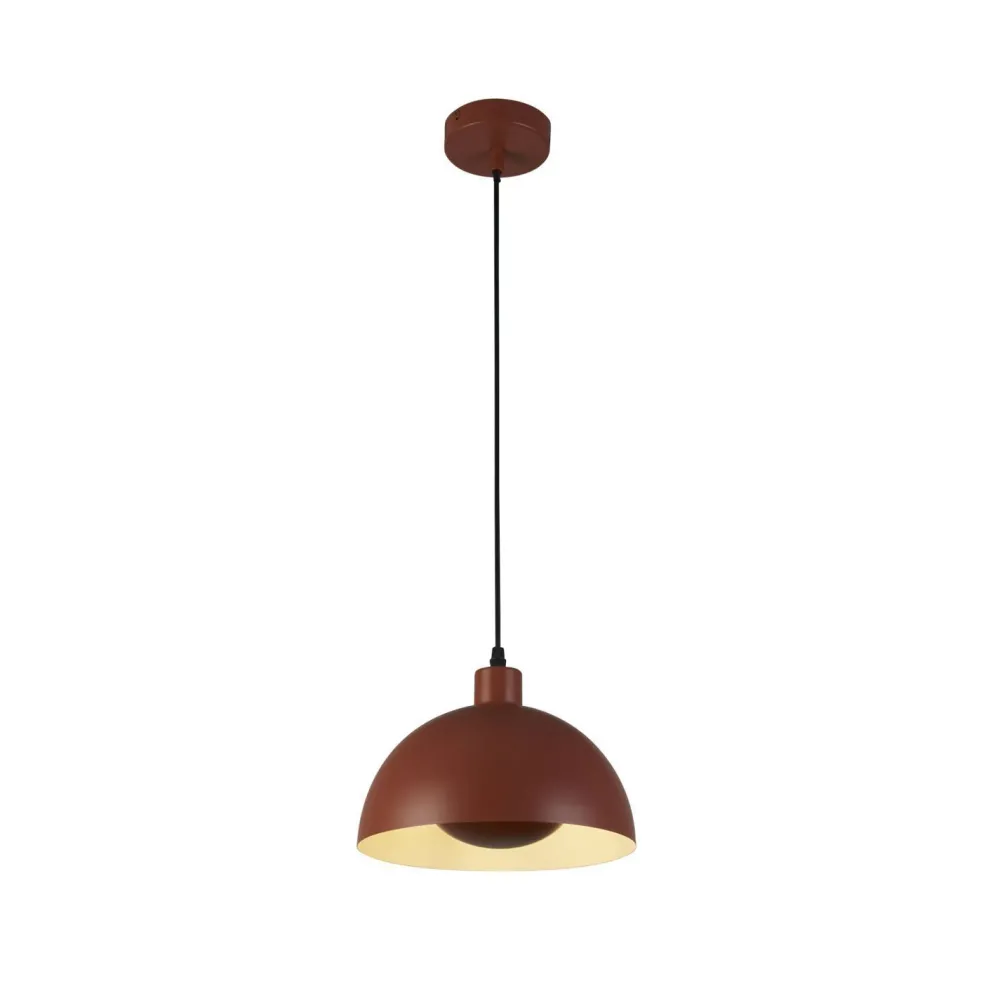 Searchlight Hängelampe Loft E27 Ø25 cm rund Metallschirm in Orange* Wohnzimmerlampen|Esszimmer Lampen