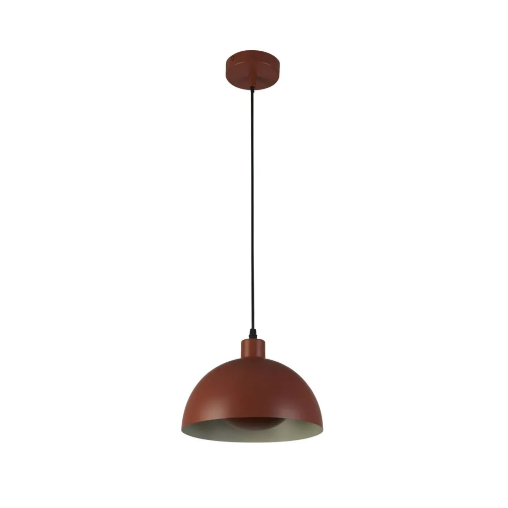 Searchlight Hängelampe Loft E27 Ø25 cm rund Metallschirm in Orange* Wohnzimmerlampen|Esszimmer Lampen