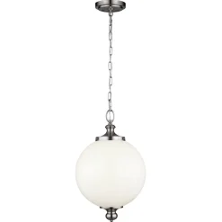 Elstead Hängelampe LORIN in Silber Ø30cm kürzbar Leuchte* Hängelampen|Wohnzimmerlampen