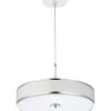 Jupiter Hängelampe LORSAN Ø48cm in Chrom Weiß Esstisch* Moderne Lampen|Wohnzimmerlampen