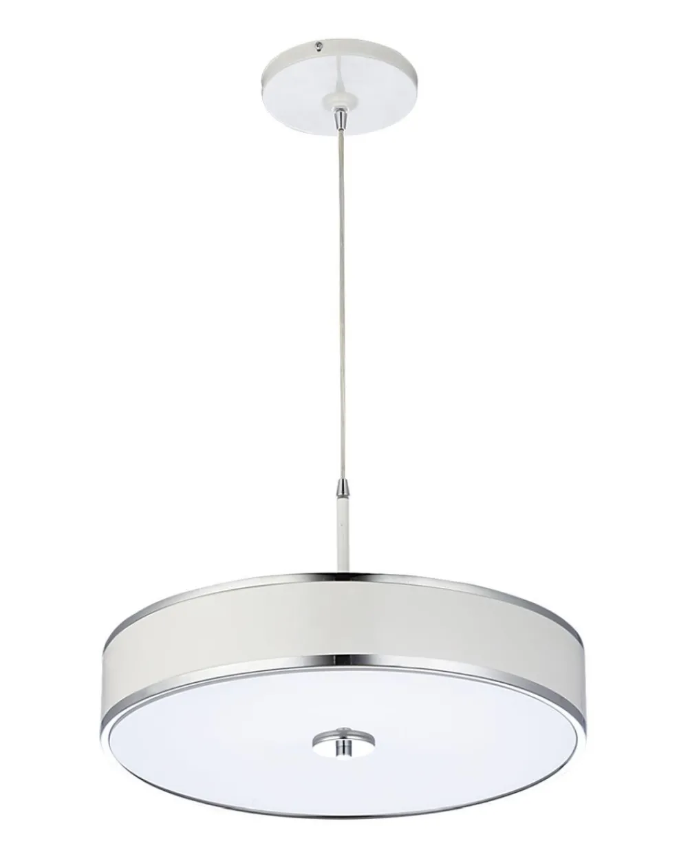 Jupiter Hängelampe LORSAN Ø48cm in Chrom Weiß Esstisch* Moderne Lampen|Wohnzimmerlampen