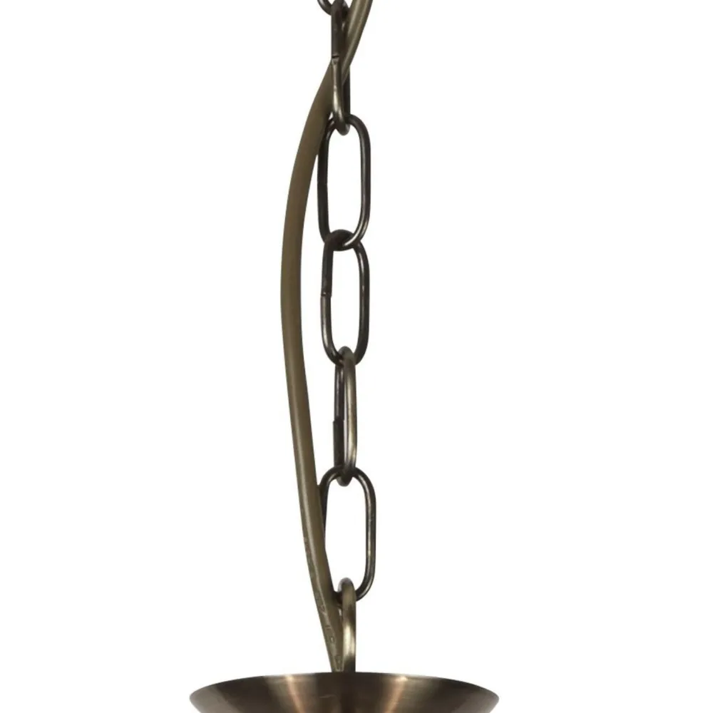 Searchlight Hängelampe Messing antik Klar Ø 56 cm Metall Glas 3x E27* Hängelampen|Esszimmer Lampen