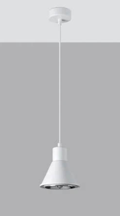 Sollux Hängelampe Metall Ø 14 cm Weiß ES111 Retro Design* Hängelampen|Wohnzimmerlampen