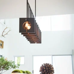 Hot Elstead Hängelampe Metall E27 H: max. 142,9 cm länglich Modern