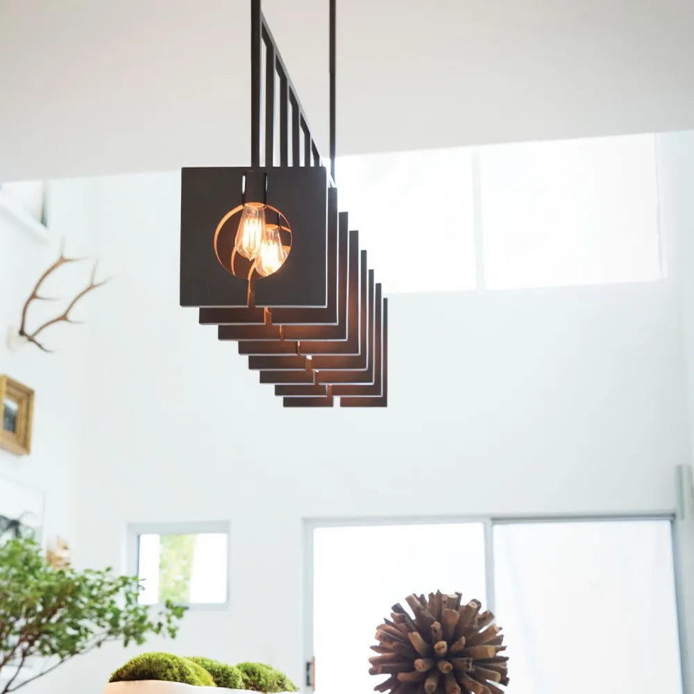 Hot Elstead Hängelampe Metall E27 H: max. 142,9 cm länglich Modern