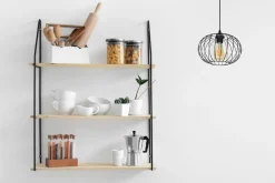 Belis Hängelampe Metall E27 rund Ø25 cm Schwarz Retro Design* Hängelampen|Bürolampen