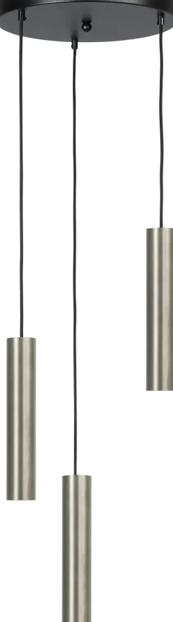 Best Masterlight Hängelampe Metall 3-flammig Nickel Schwarz GU10 ERION