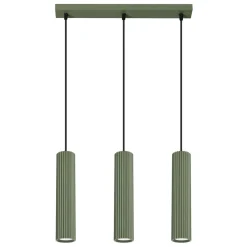 Sollux Hängelampe Metall 3-flammig GU10 B: 45 cm in Grün Modern* Hängelampen|Wohnzimmerlampen