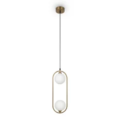 Maytoni Hängelampe Metall Glas H: max. 204 cm in Messing Weiß* Hängelampen|Esszimmer Lampen