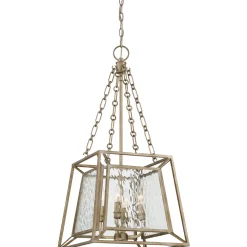 Elstead Hängelampe Metall Glas in Gold antik OLAVA