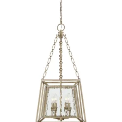 Elstead Hängelampe Metall Glas in Gold antik OLAVA