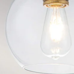 Elstead Hängelampe Metall Glas rund D: 21,6 cm H: max. 196,9 cm E27* Hängelampen|Bürolampen