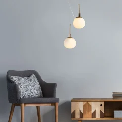 Maytoni Hängelampe Metall Glas rund D: 15 cm H: max. 153 cm E14* Hängelampen|Esszimmer Lampen