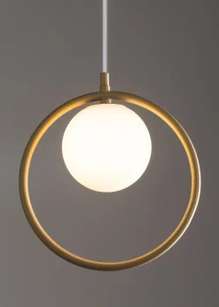 Sigma Hängelampe Metall Gold Glas Kugel Ø12 cm G9 Modern* Hängelampen|Esszimmer Lampen