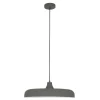 Outlet Steinhauer Hängelampe Metall Grau L:50 cm rund E27 Modernes Design