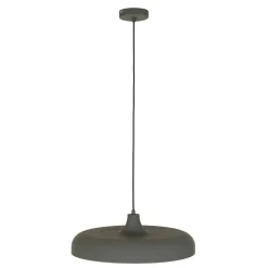 Outlet Steinhauer Hängelampe Metall Grau L:50 cm rund E27 Modernes Design