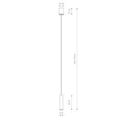 Clearance Nowodvorski Hängelampe Metall Hellgrau GU10 R35 Ø 4 cm schmal