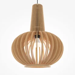 Outlet Maytoni Hängelampe Metall Holz D: 35 cm rund H: max. 340,5 cm