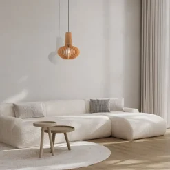 Outlet Maytoni Hängelampe Metall Holz D: 35 cm rund H: max. 340,5 cm