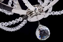 Best Elstead Hängelampe Metall in Nickel Ø61cm rund DERINA