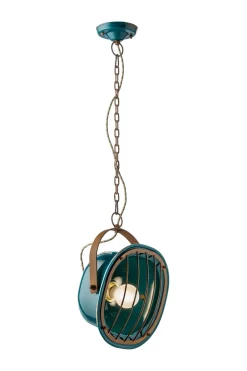 Online Ferroluce Hängelampe Metall Keramik E27 Braun Petrol Shabby Antik